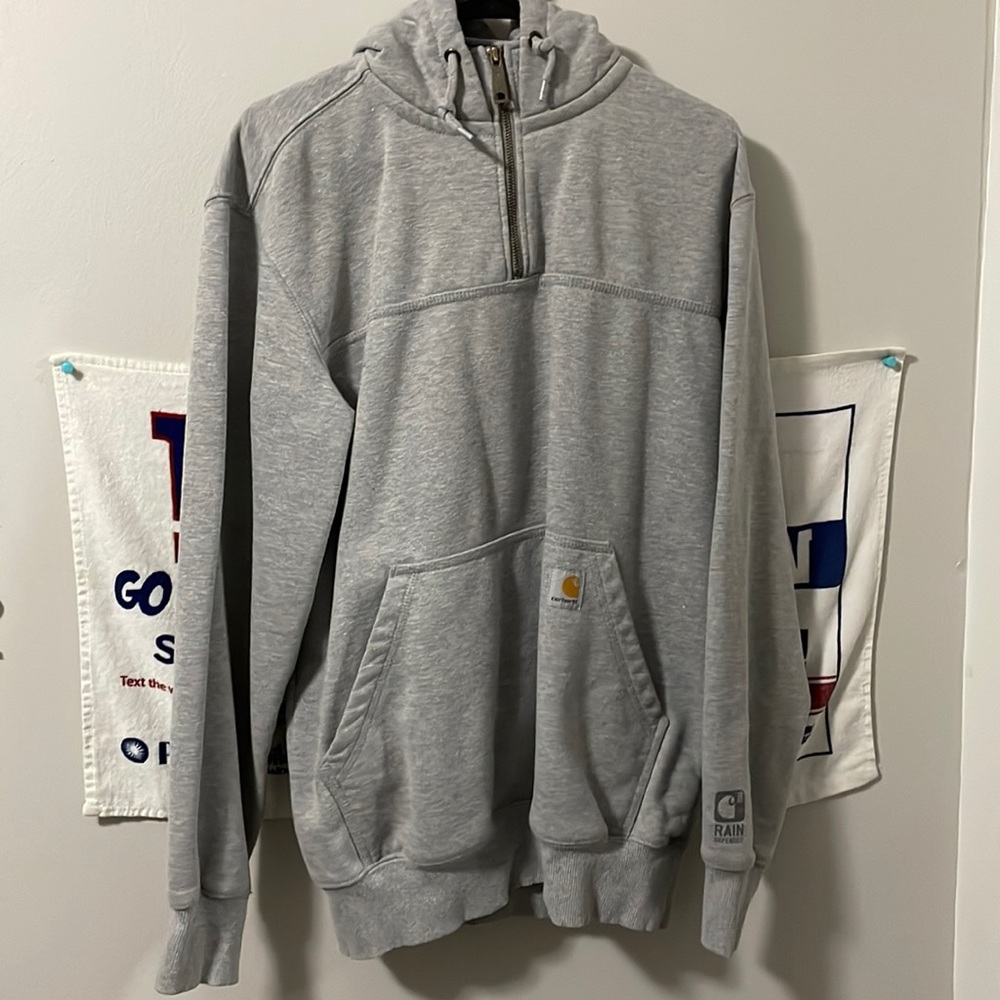 Carhartt “rain defender” quarter zip pull over hoodie